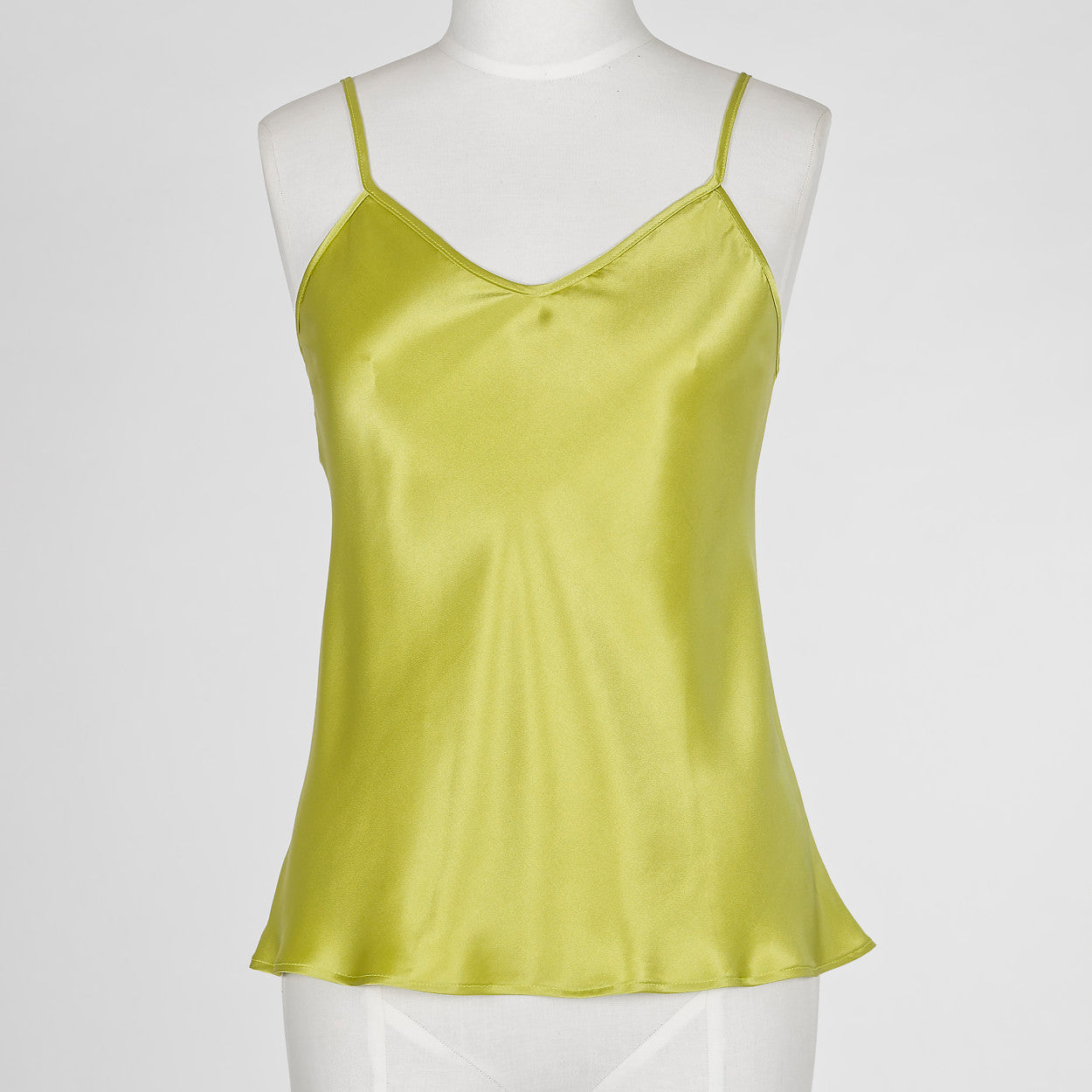 Silk Camisole top - Electric Green