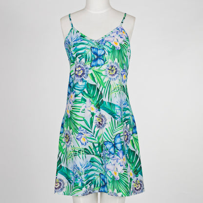 Cotton Chemise slip nightie Tropical Morpho