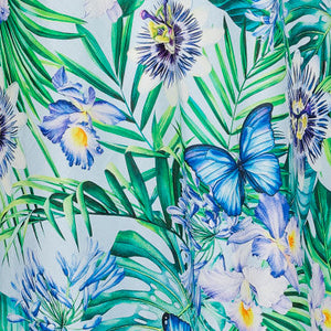 Cotton Chemise slip nightie Tropical Morpho