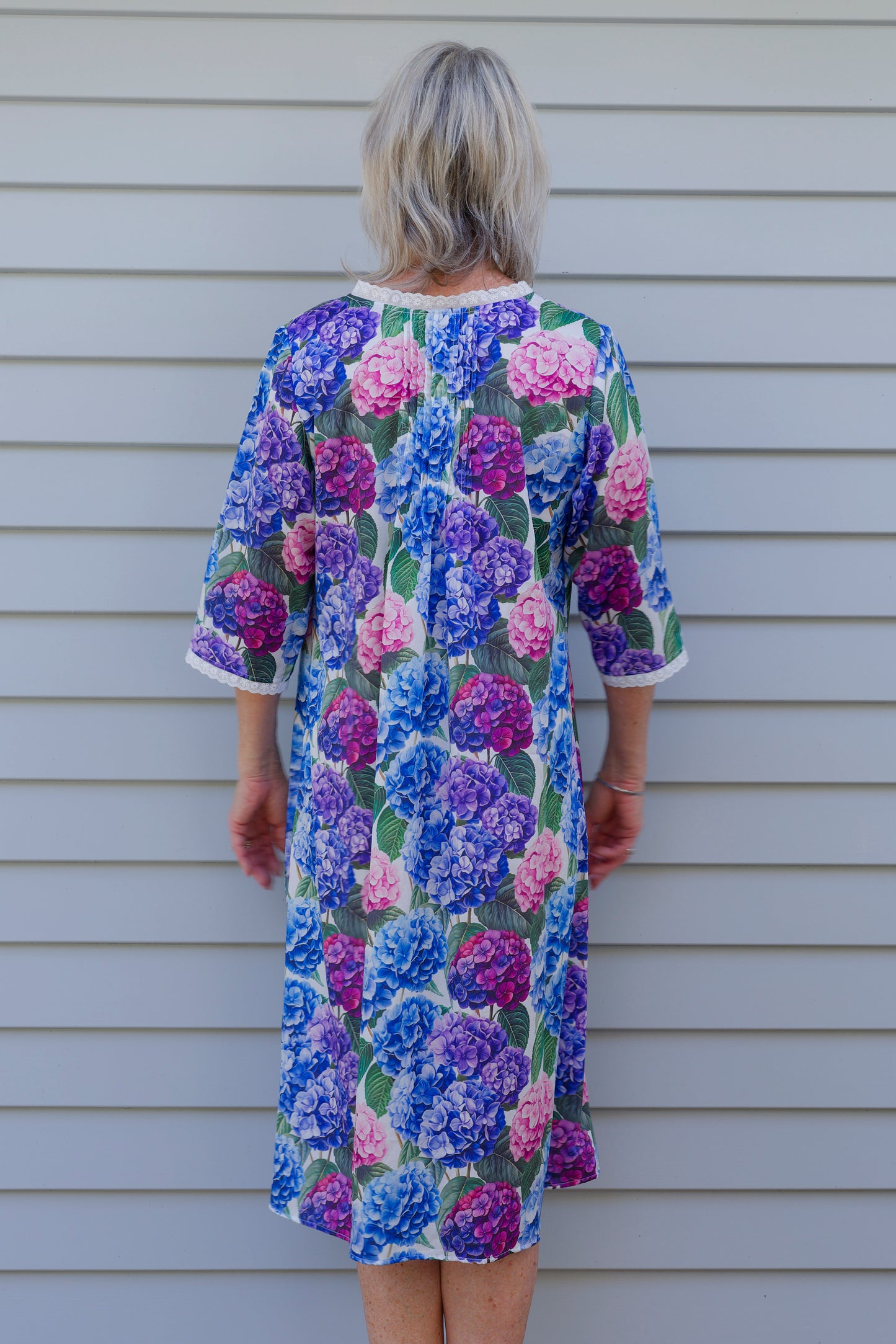 Empress - Cotton nightie Winter Hydrangea