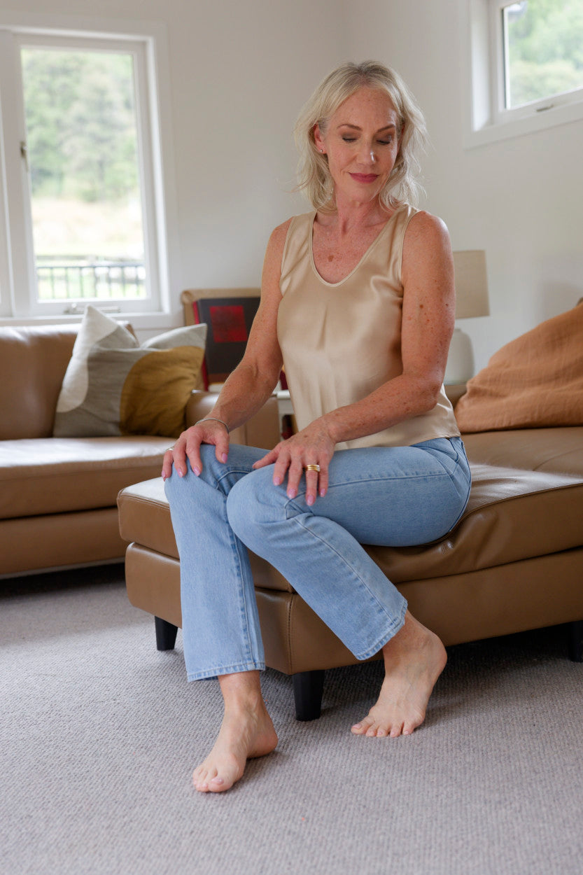 Silk Singlet top - Natural