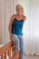Silk Lace Camisole top -  Sapphire