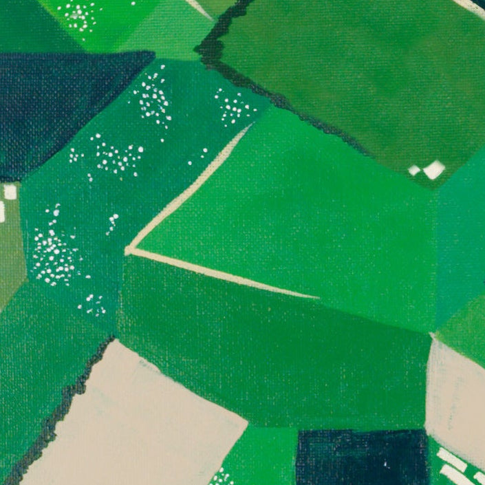 NZ inspired silk scarf - Farm Lands