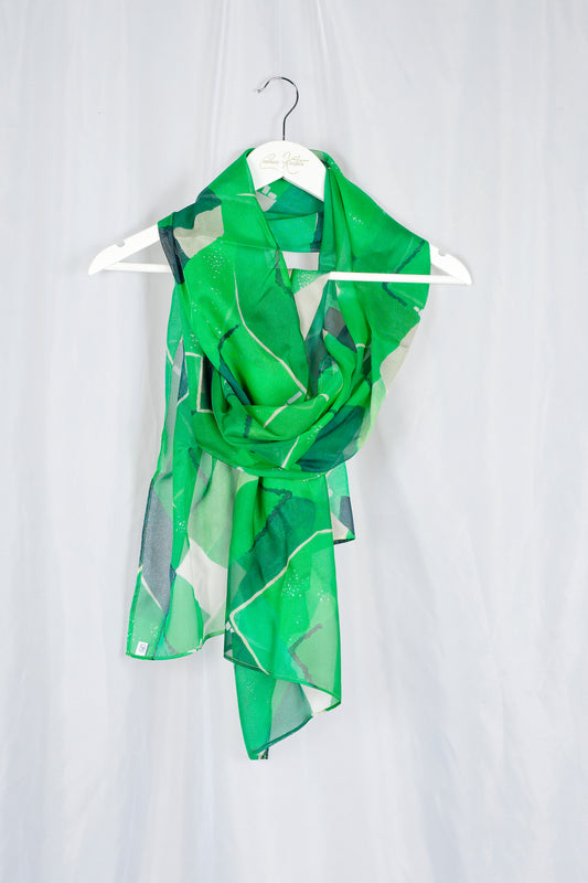NZ inspired silk scarf - Farm Lands