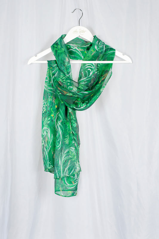 NZ inspired silk scarf - Native Forest