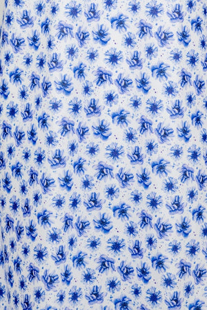 Countess Summer Cotton nightie - Blue Poppy