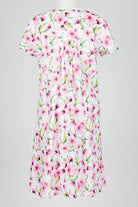 pink Floral patterned nightie dress on a mannequin against a white background