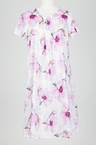 pink Floral patterned nightie dress on a mannequin against a white background