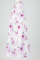 pink Floral patterned nightie dress on a mannequin against a white background