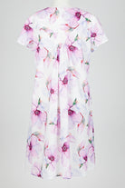 pink Floral patterned nightie dress on a mannequin against a white background