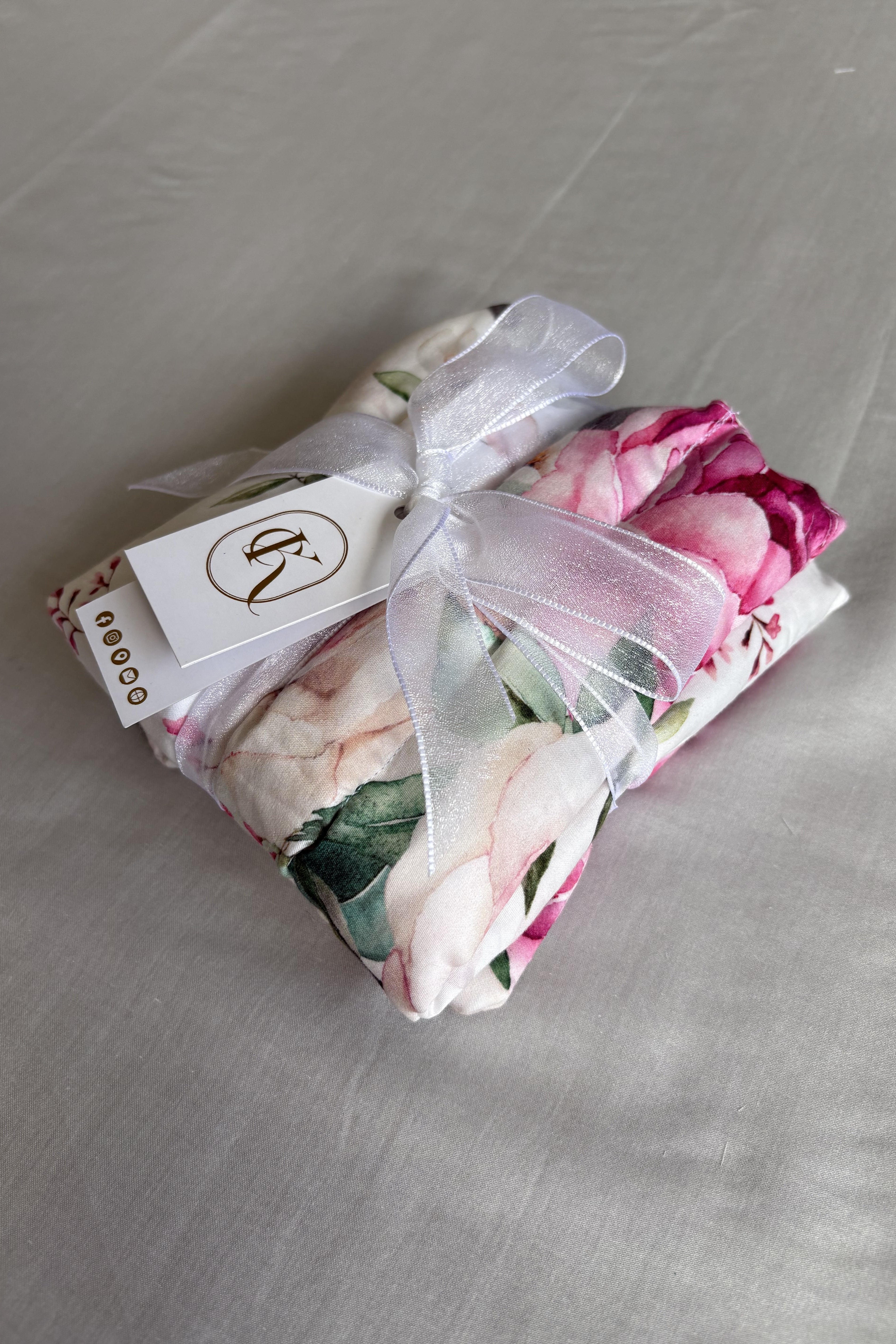 cotton floral print wheat heat bag