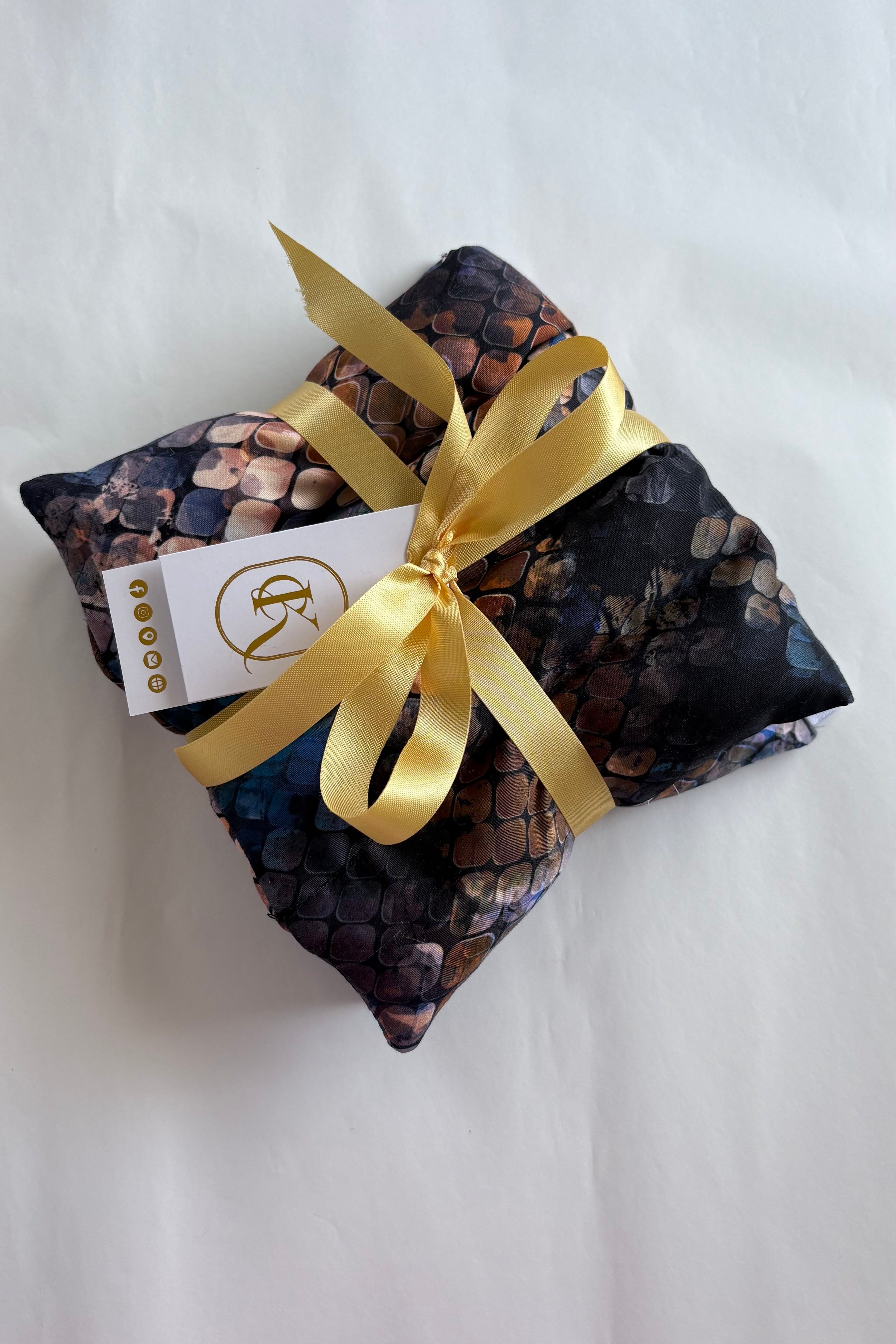 cotton snake print wheat heat bag