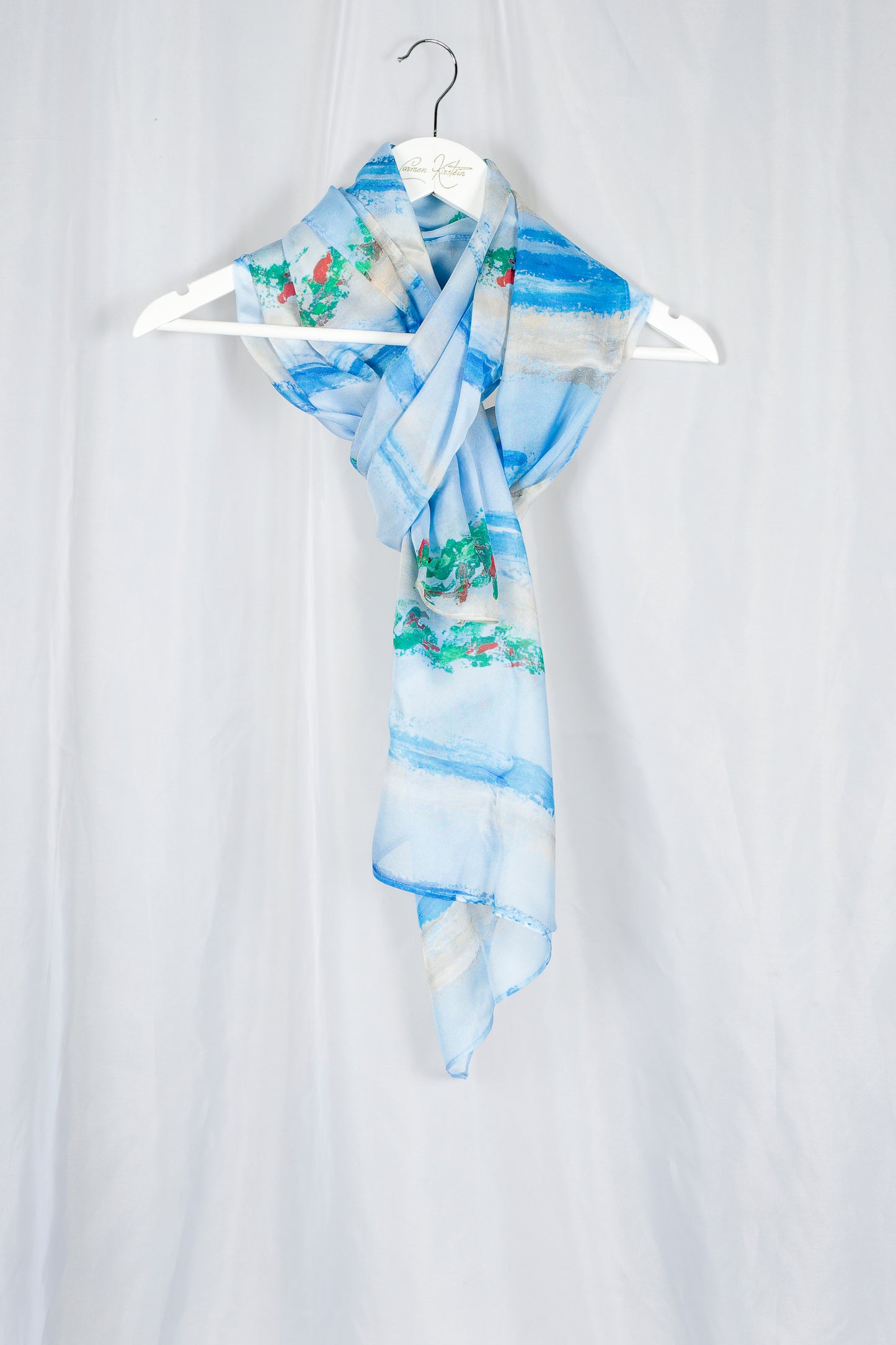 NZ inspired silk scarf - Summer Beach