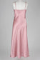 Silk Long Chemise Slip - Rose
