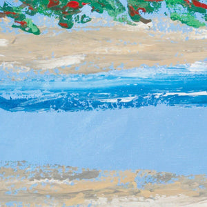 NZ inspired silk scarf - Summer Beach