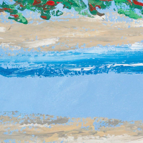 NZ inspired silk scarf - Summer Beach