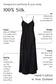 Silk Long Chemise Slip - Black
