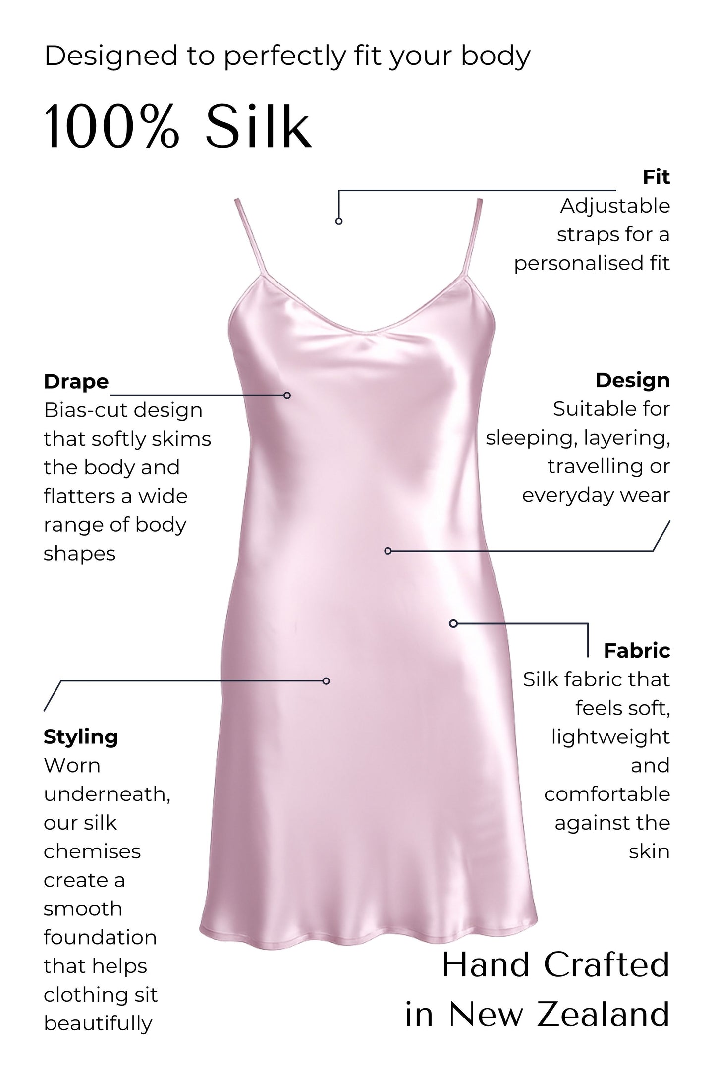 Silk Chemise Slip - Musk