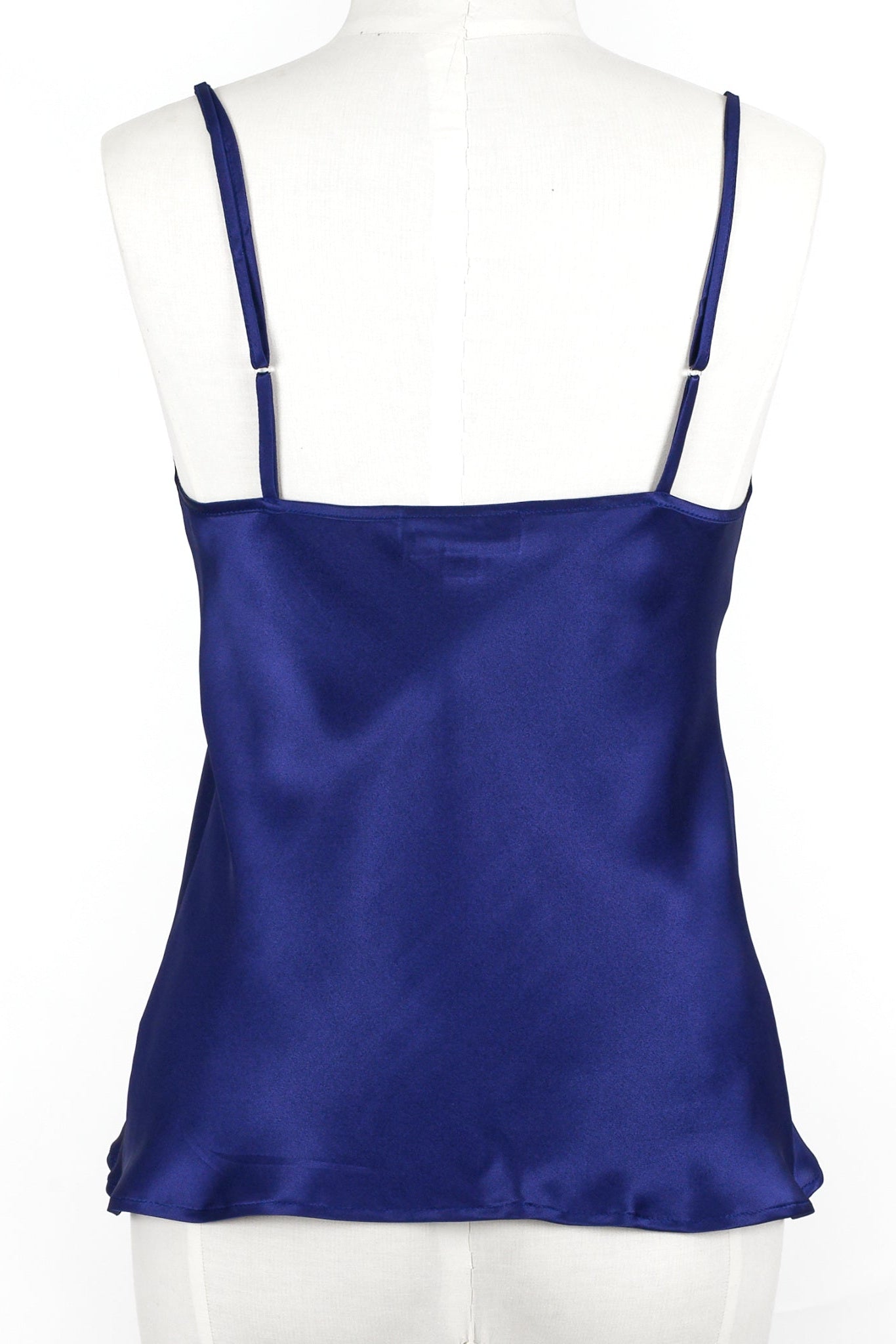 dark blue silk camisole top