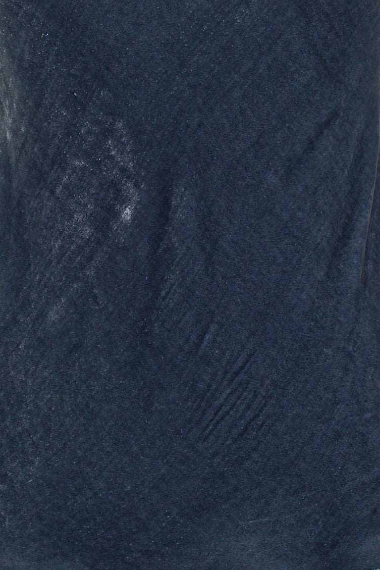 denim blue silk velvet camisole