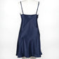 Silk Chemise Slip - Navy
