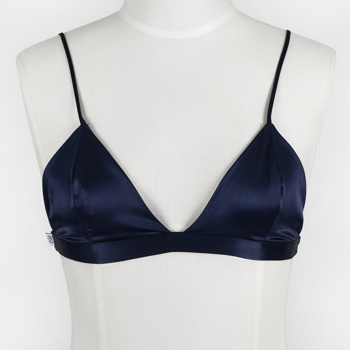 Silk Bralette Navy