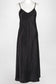 Silk Long Chemise Slip - Black
