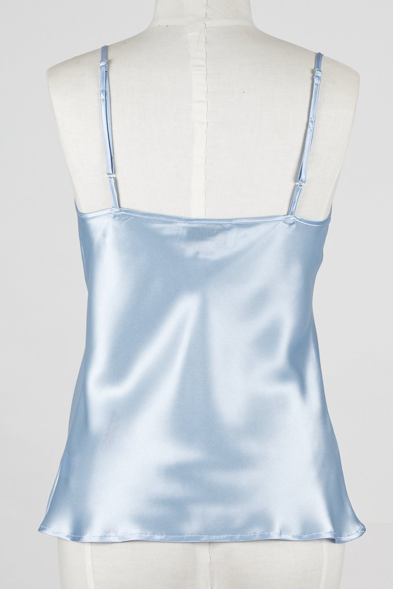 light blue silk camisole