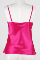 bright pink silk camisole