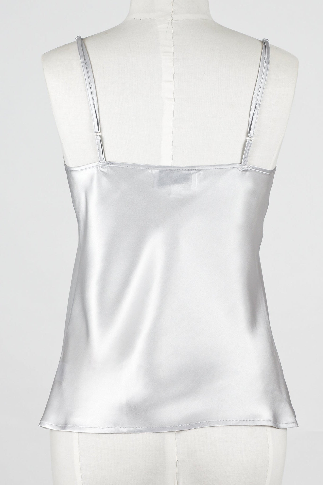  a silver silk camisole top 
