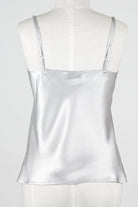  a silver silk camisole top 