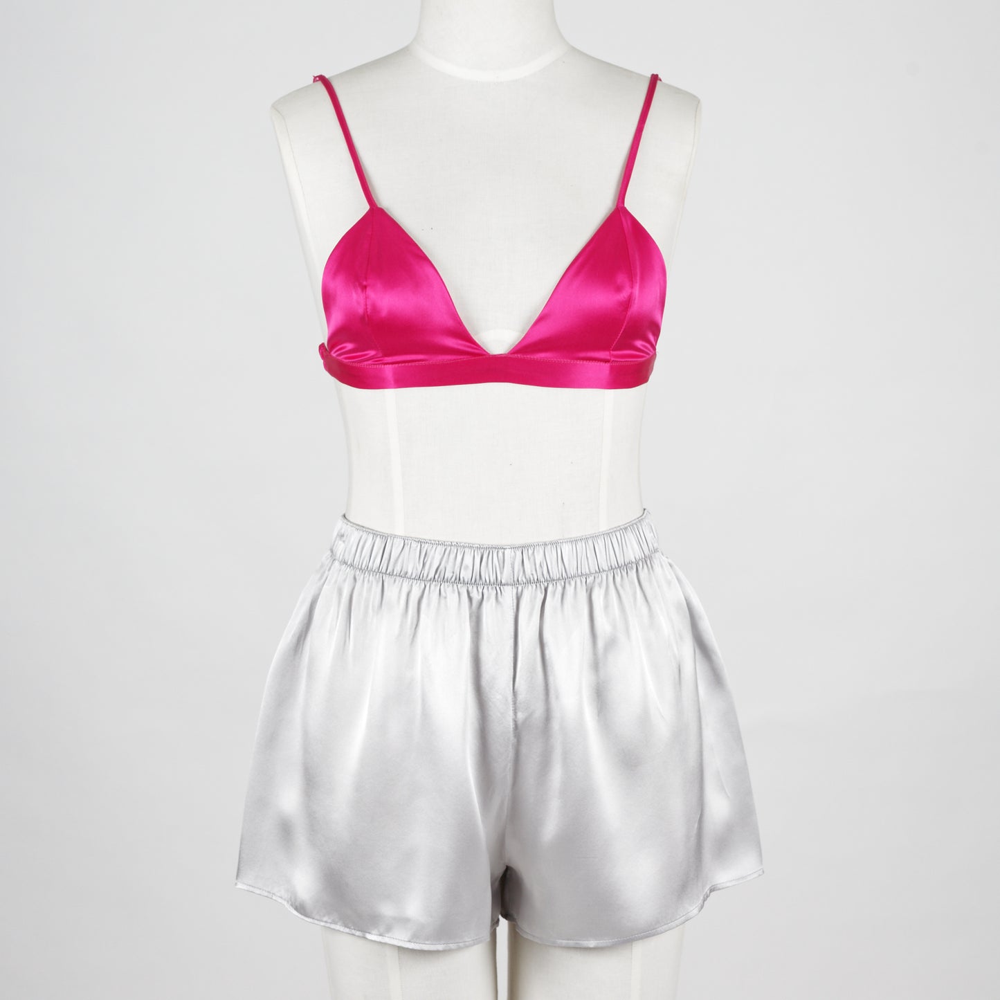 Silk Bralette Fuchsia