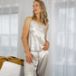 Silk Lace Camisole top - Silver